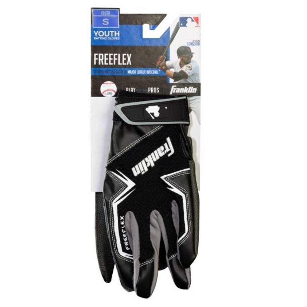 Franklin Sports MLB Free Flex Baseball Batting Gloves Youth Small - 1 Pair